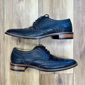 Cole Haan Grand OS Lenox Hill Brogue Wingtip Oxford Dress Shoes, Black, 9.5